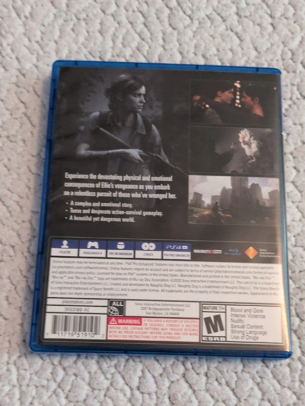 Play Station 4 The Last Of Us Part 2 Game